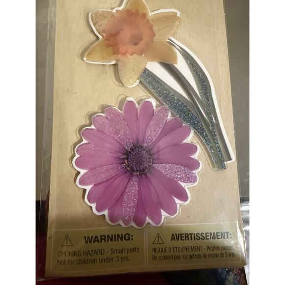 Floral Flower Stickers Bulletin Board Walls Smooth Surfaces 3" to 5" Flowers - Picture 5 of 7